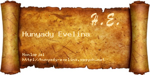 Hunyady Evelina névjegykártya